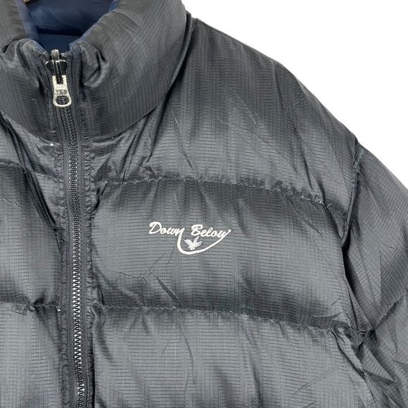 Down Below Black & Navy Reversible Down Filled Puffer Jacket Size XL - Picture 3 of 13